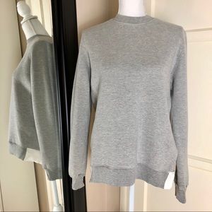 Clu Grey Sweatshirt with Cream Lace Details NWOT